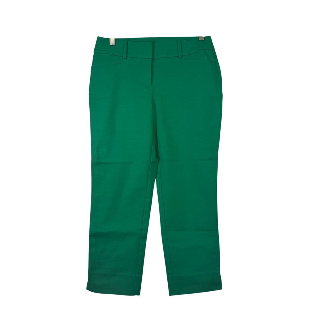 Loft Womens Curvy Green Pants Size 0P Cotton Rayon Spandex Blend